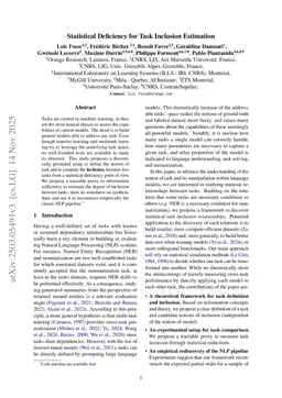 Statistical Deficiency for Task Inclusion Estimation