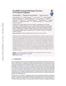 EuroBERT: Scaling Multilingual Encoders for European Languages