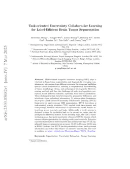 Task-oriented Uncertainty Collaborative Learning for Label-Efficient Brain Tumor Segmentation