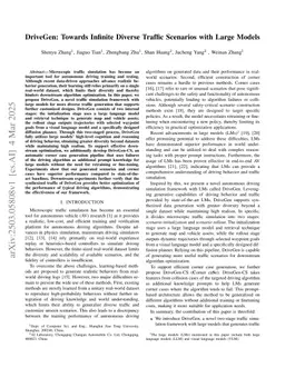 DriveGen: Towards Infinite Diverse Traffic Scenarios with Large Models