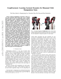 GraphGarment: Learning Garment Dynamics for Bimanual Cloth Manipulation Tasks
