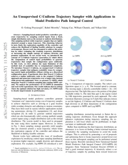 An Unsupervised C-Uniform Trajectory Sampler with Applications to Model Predictive Path Integral Control