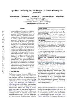 QG-SMS: Enhancing Test Item Analysis via Student Modeling and Simulation