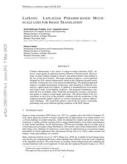 LapLoss: Laplacian Pyramid-based Multiscale loss for Image Translation