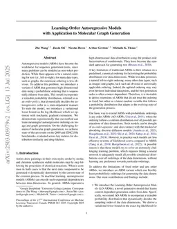 Learning-Order Autoregressive Models with Application to Molecular Graph Generation