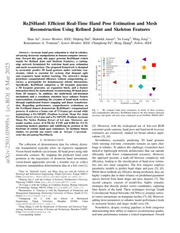 ReJSHand: Efficient Real-Time Hand Pose Estimation and Mesh Reconstruction Using Refined Joint and Skeleton Features