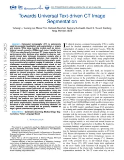 Towards Universal Text-driven CT Image Segmentation