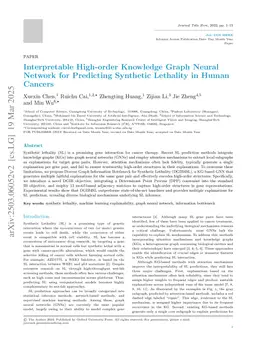 Interpretable High-order Knowledge Graph Neural Network for Predicting Synthetic Lethality in Human Cancers