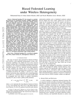 Biased Federated Learning under Wireless Heterogeneity
