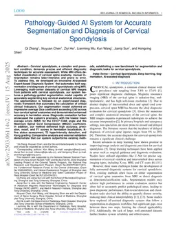 Pathology-Guided AI System for Accurate Segmentation and Diagnosis of Cervical Spondylosis