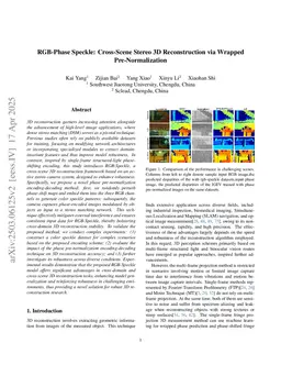 RGB-Phase Speckle: Cross-Scene Stereo 3D Reconstruction via Wrapped Pre-Normalization