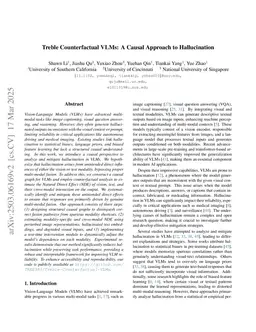 Treble Counterfactual VLMs: A Causal Approach to Hallucination