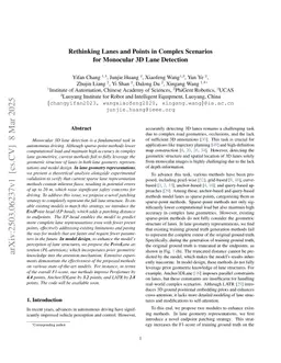 Rethinking Lanes and Points in Complex Scenarios for Monocular 3D Lane Detection