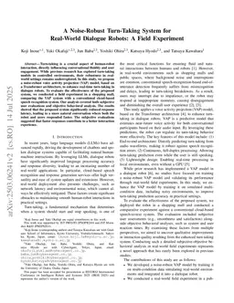 A Noise-Robust Turn-Taking System for Real-World Dialogue Robots: A Field Experiment