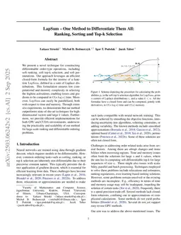 LapSum - One Method to Differentiate Them All: Ranking, Sorting and Top-k Selection