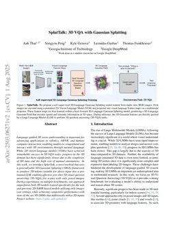 SplatTalk: 3D VQA with Gaussian Splatting