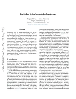 End-to-End Action Segmentation Transformer