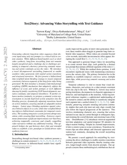 Text2Story: Advancing Video Storytelling with Text Guidance