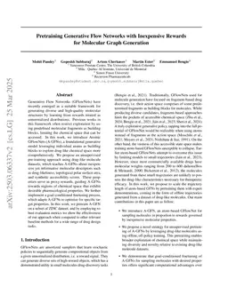 Pretraining Generative Flow Networks with Inexpensive Rewards for Molecular Graph Generation