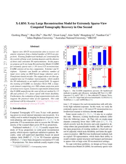 X-LRM: X-ray Large Reconstruction Model for Extremely Sparse-View Computed Tomography Recovery in One Second