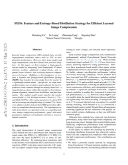 FEDS: Feature and Entropy-Based Distillation Strategy for Efficient Learned Image Compression