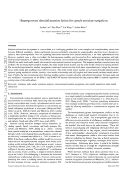 Heterogeneous bimodal attention fusion for speech emotion recognition