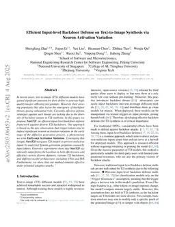 Efficient Input-level Backdoor Defense on Text-to-Image Synthesis via Neuron Activation Variation