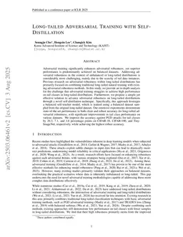 Long-tailed Adversarial Training with Self-Distillation