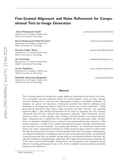 Fine-Grained Alignment and Noise Refinement for Compositional Text-to-Image Generation