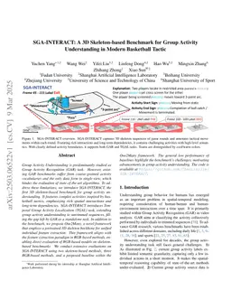 SGA-INTERACT: A 3D Skeleton-based Benchmark for Group Activity Understanding in Modern Basketball Tactic