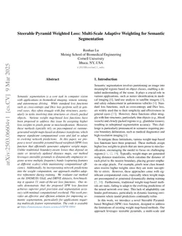 Steerable Pyramid Weighted Loss: Multi-Scale Adaptive Weighting for Semantic Segmentation