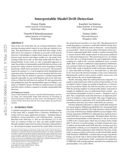 Interpretable Model Drift Detection