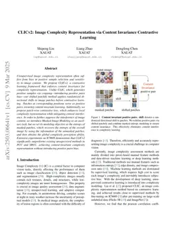 CLICv2: Image Complexity Representation via Content Invariance Contrastive Learning