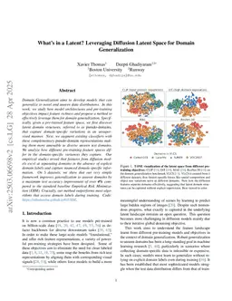 What's in a Latent? Leveraging Diffusion Latent Space for Domain Generalization