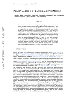 Privacy Auditing of Large Language Models