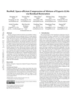 ResMoE: Space-efficient Compression of Mixture of Experts LLMs via Residual Restoration