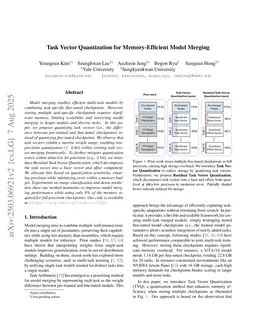 Task Vector Quantization for Memory-Efficient Model Merging