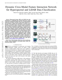 Dynamic Cross-Modal Feature Interaction Network for Hyperspectral and LiDAR Data Classification