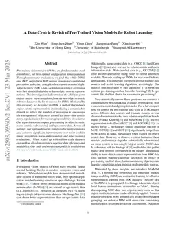 A Data-Centric Revisit of Pre-Trained Vision Models for Robot Learning