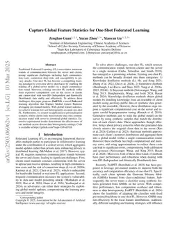 Capture Global Feature Statistics for One-Shot Federated Learning