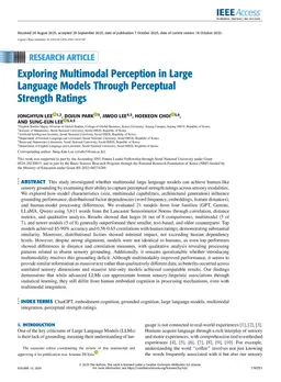 Exploring Multimodal Perception in Large Language Models Through Perceptual Strength Ratings