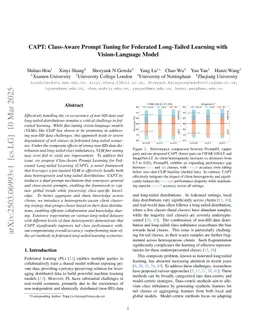 CAPT: Class-Aware Prompt Tuning for Federated Long-Tailed Learning with Vision-Language Model