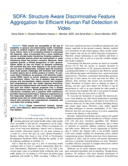 SDFA: Structure Aware Discriminative Feature Aggregation for Efficient Human Fall Detection in Video