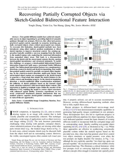 Recovering Partially Corrupted Objects via Sketch-Guided Bidirectional Feature Interaction