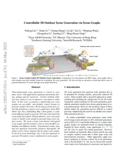 Controllable 3D Outdoor Scene Generation via Scene Graphs