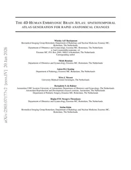 The 4D Human Embryonic Brain Atlas: spatiotemporal atlas generation for rapid anatomical changes