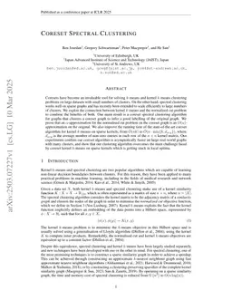 Coreset Spectral Clustering