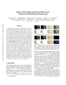 Retinex-MEF: Retinex-based Glare Effects Aware Unsupervised Multi-Exposure Image Fusion