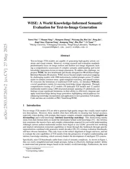 WISE: A World Knowledge-Informed Semantic Evaluation for Text-to-Image Generation