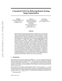 RS2-SAM2: Customized SAM2 for Referring Remote Sensing Image Segmentation